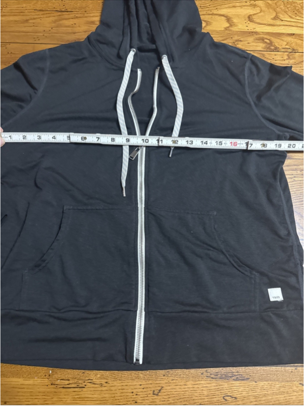 Vuori Performance Hoodie Black Heather Lg. Womens Q13 - Picture 6 of 8